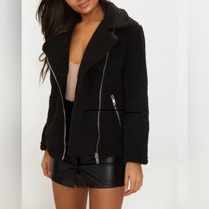 ✨ Boohoo Black Teddy Coat | Soft‎ Warmth & Effortless Chic ✨